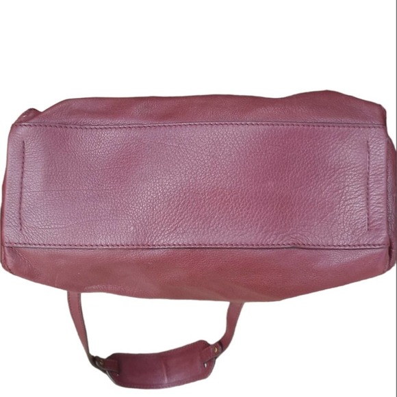 Andrea Mabinai Shoulder Bag Two tone Brown n Burgundy Deep Red Pristine EUC - Picture 4 of 12